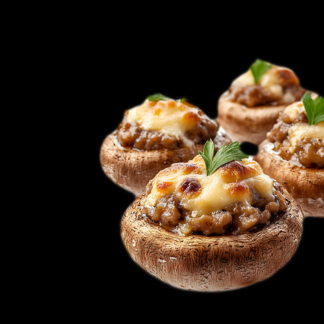 Ferrucci's Market stuffed mushroom hors d'oeuvres catering tray